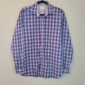 Ted Baker Endurance Purple Plaid Button-Up